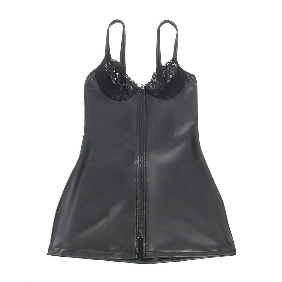 SUBBLIME - 957575 ABITO IN PELLE CON ZIP NERO L/XL